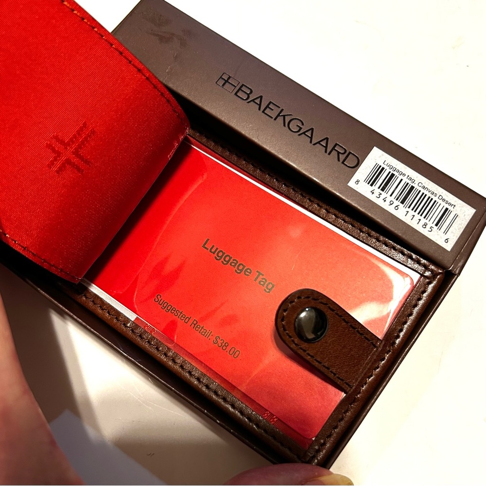 New Baekgaard Brown Luggage Tag called Canvas Desert. - Picture 6 of 8